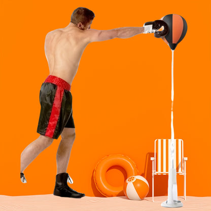130.0-160cm Height Adjustable Punching Bag with Sturdy Frame, Strong Suction Cups & Orange/Black Design - Indoor Fitness Sandbag for Agility Training, Holiday Gift (Christmas, Valentine's Day), Boxing Ball, Reflective Trainin