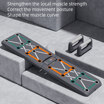 1pc Push-Up Board - Heavy-Duty PP+EVA Construction, Non-Slip Grip Surface, Foldable Design for Home Gym, Chest Press, Triceps & Core Workout - Space-Saving Fitness Equipment for All Levels (Beginner/Advanced) - Ideal for Push