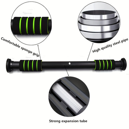 Wall-Mounted Pull-Up Bar for Indoor Use, Adjustable Door Frame Design, Easy Installation Without Drilling, Ideal for Strength Training And Bodyweight Workouts.